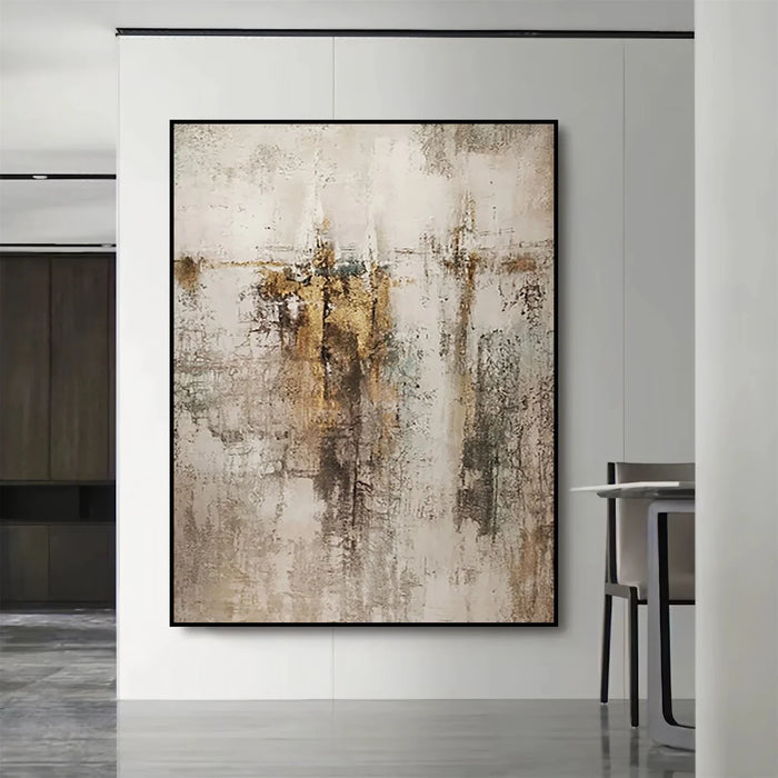 Textured Aurous Abstraction | Gold Gris