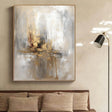 Textured Opulent Abstraction | Gold Gray