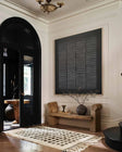 Textured Black Grid Art | Edgy Sophistication
