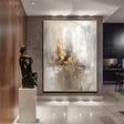 Textured Opulent Abstraction | Gold Gray