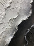 Textured Monochrome Waves | Black White