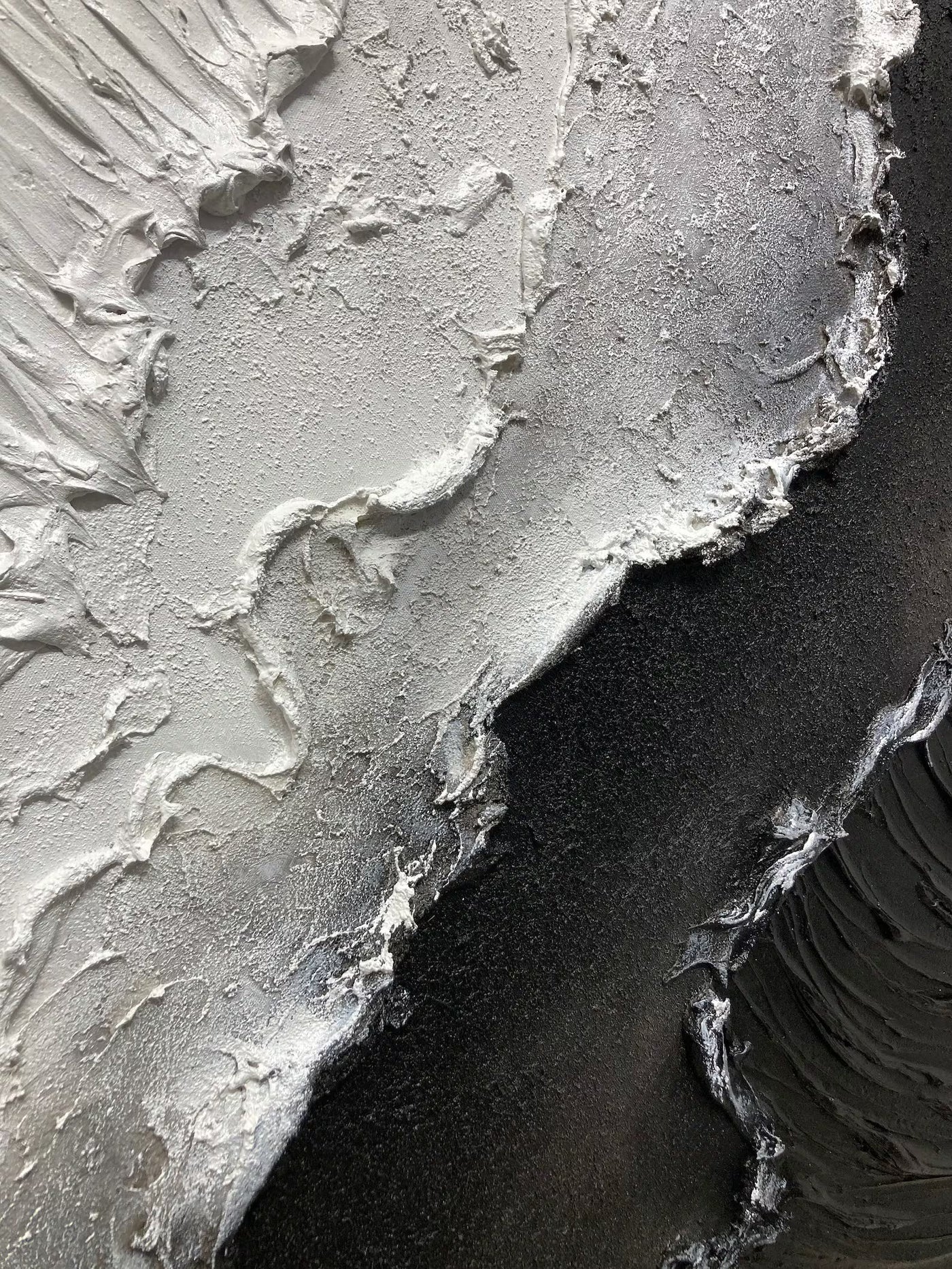 Textured Monochrome Waves | Black White