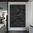 Textured Monochrome Opulence | Black Gold