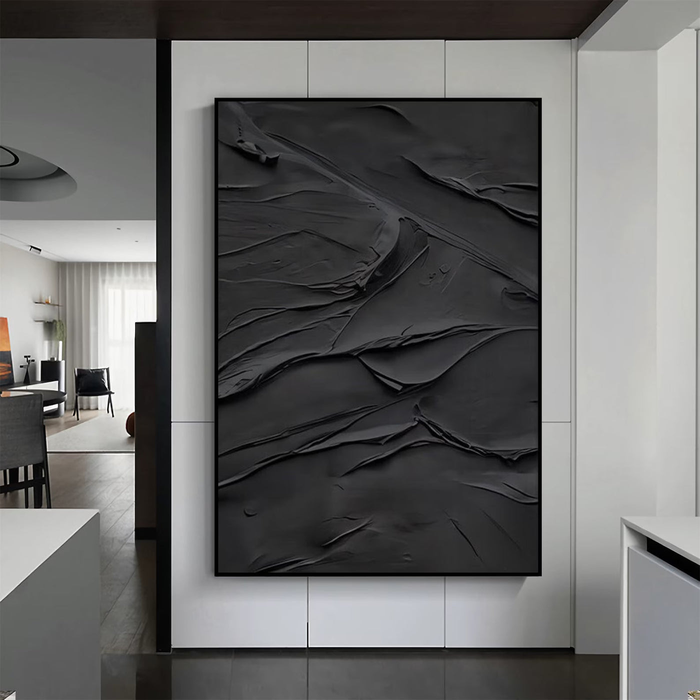 Textured Monochrome Opulence | Black Gold