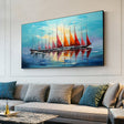 Textured Sail Opulence | Crimson Flare