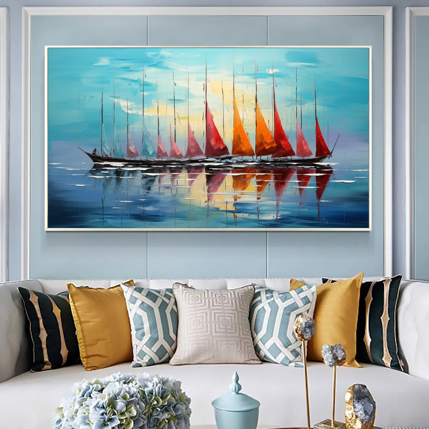 Textured Sail Opulence | Crimson Flare