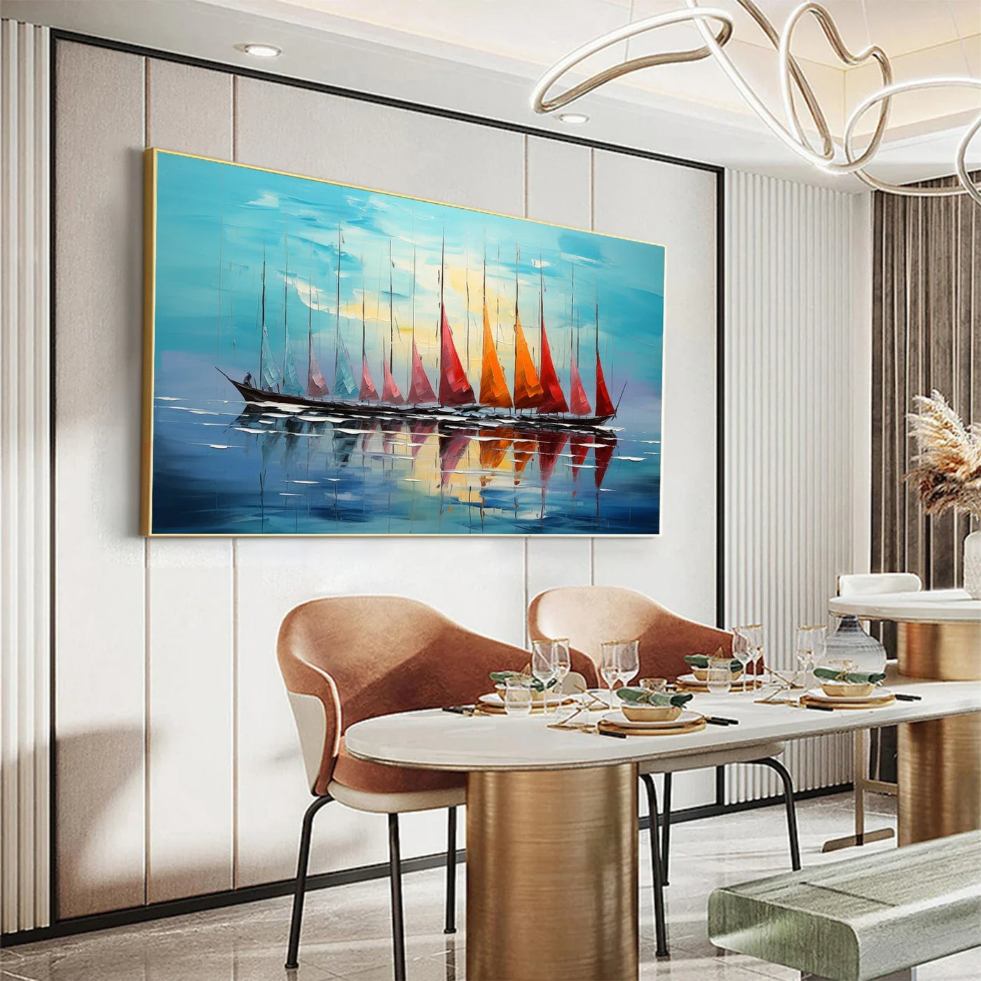 Textured Sail Opulence | Crimson Flare