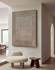 Textured Grid Block Art | Understated Sophistication