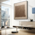 Textured Brown Grid Art | Neutral Sophistication