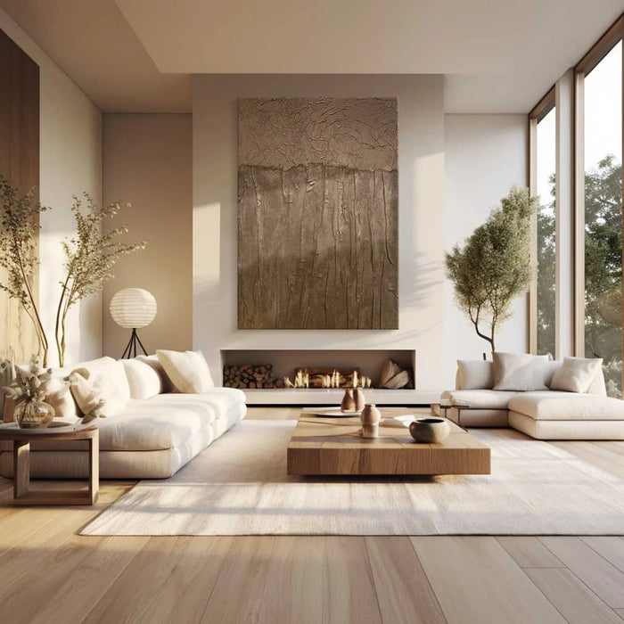 Textured Neutral Elegance | Brown Vein