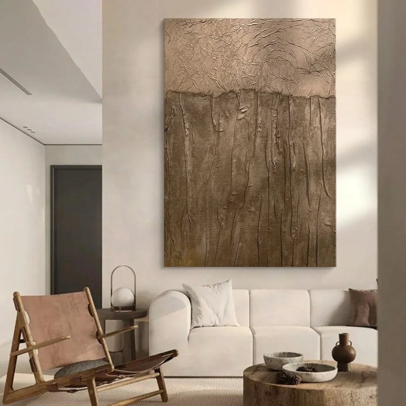 Textured Neutral Elegance | Brown Vein