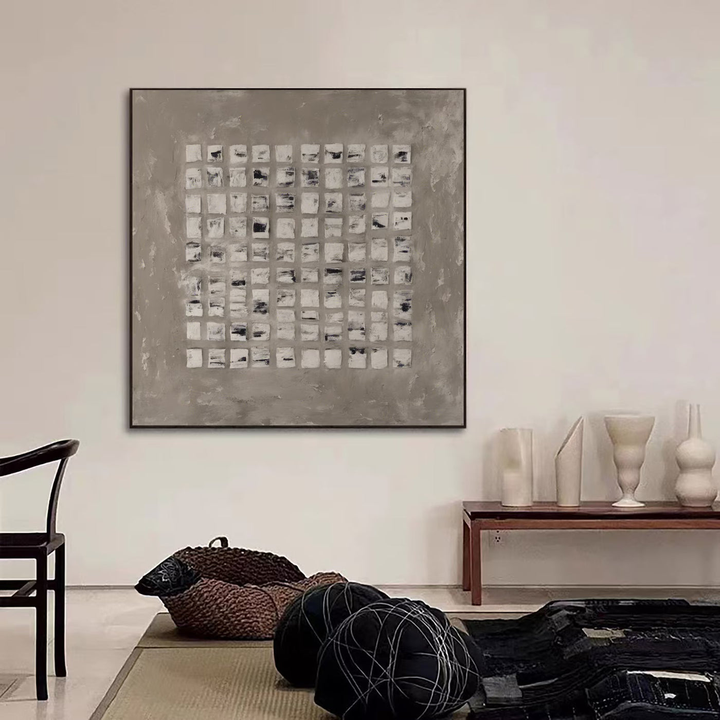 Textured Neutral Grid | Beige Tones