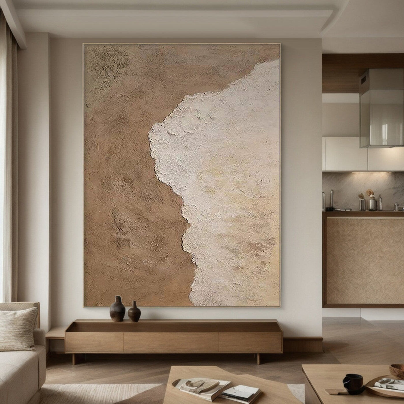 Textured Neutral Harmony | Beige Edge
