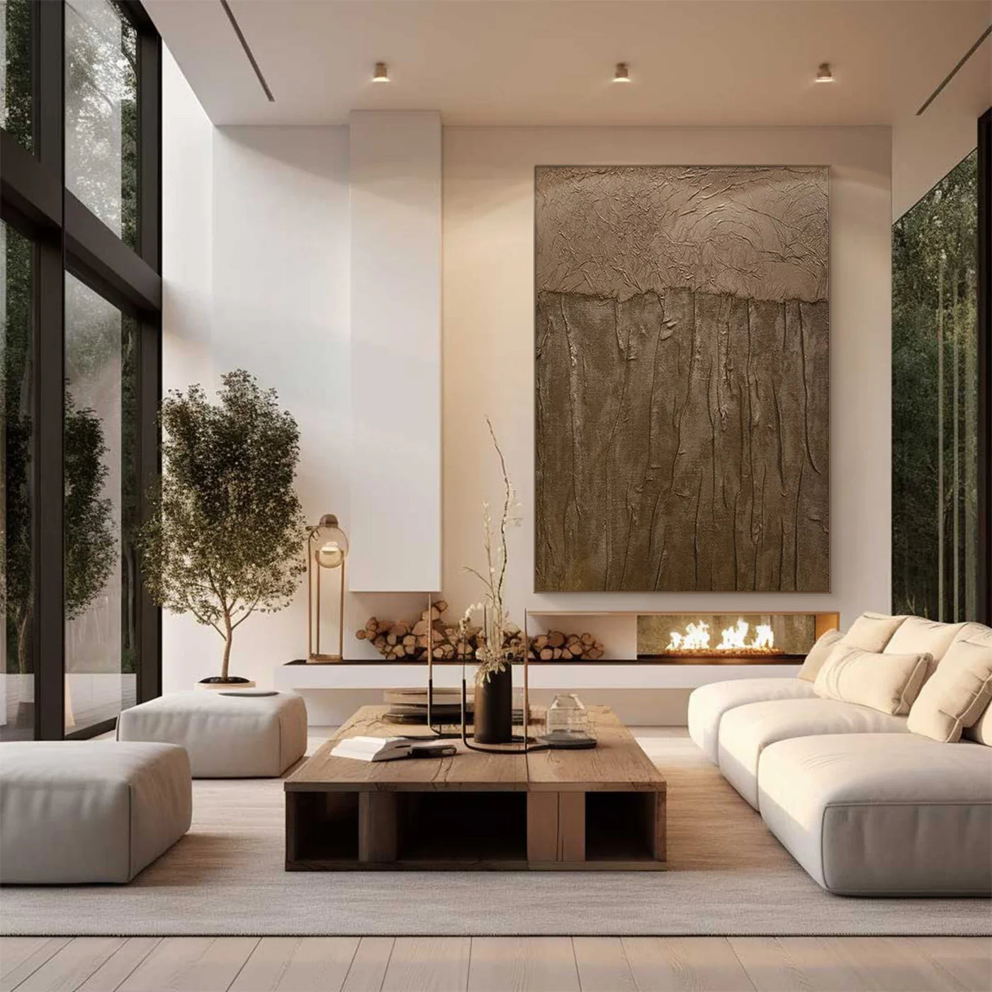 Textured Neutral Elegance | Brown Vein