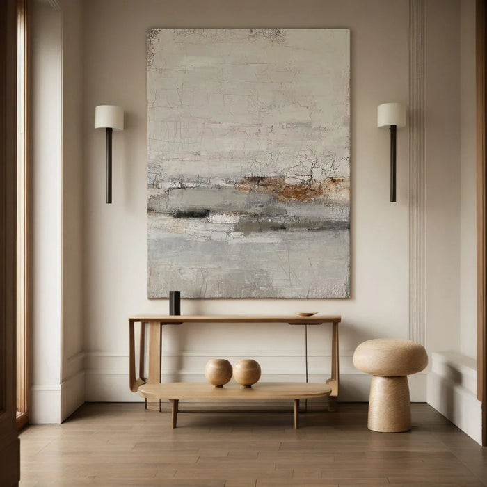 Textured Abstract Serenity | Gray Beige