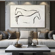 Textured Equine Simplicity | Black White