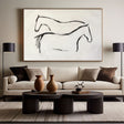 Textured Equine Simplicity | Black White