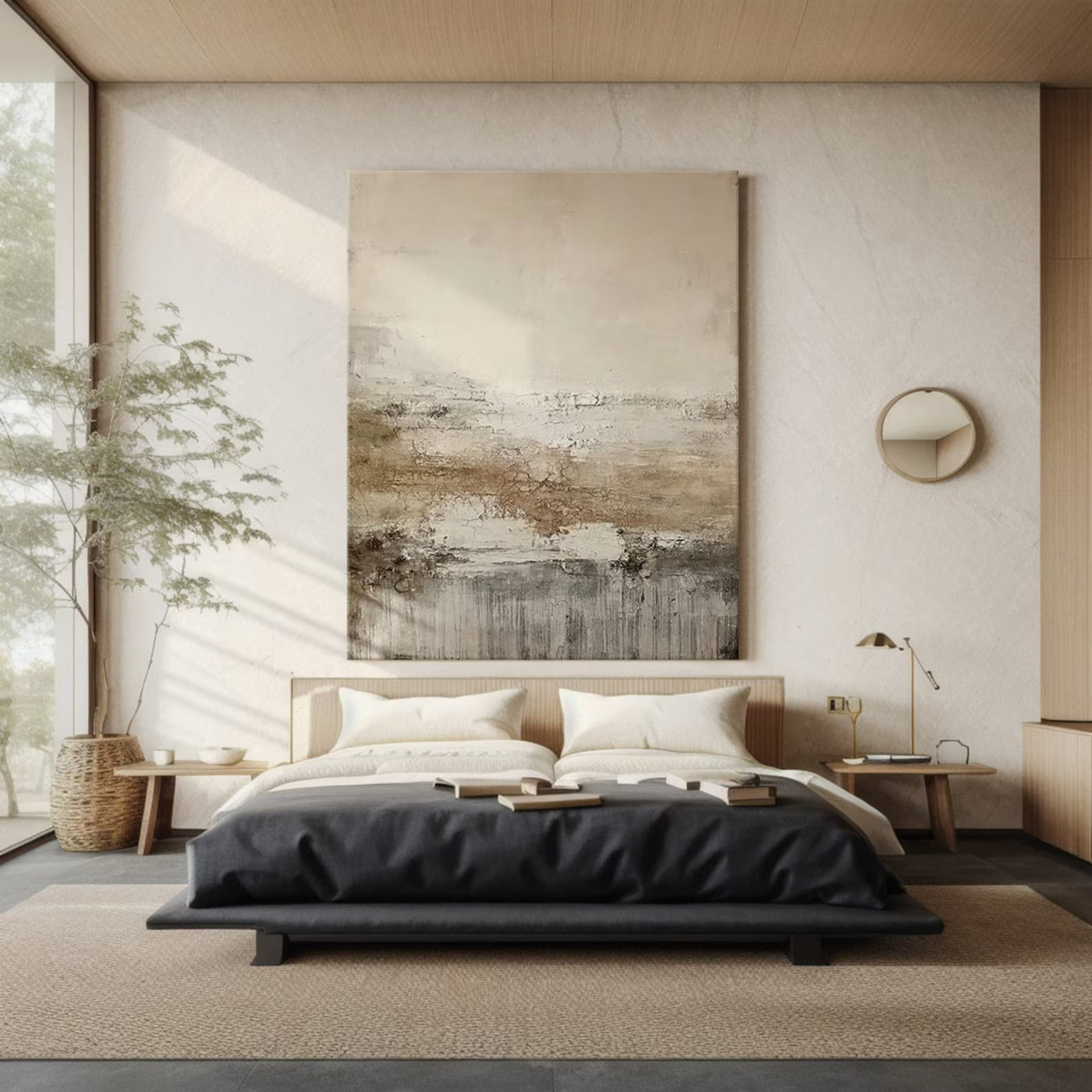 Textured Abstract Opulence | Beige Rhythm