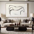 Textured Equine Simplicity | Black White