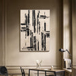Black Strokes Abstract Art | Minimalist Sophistication