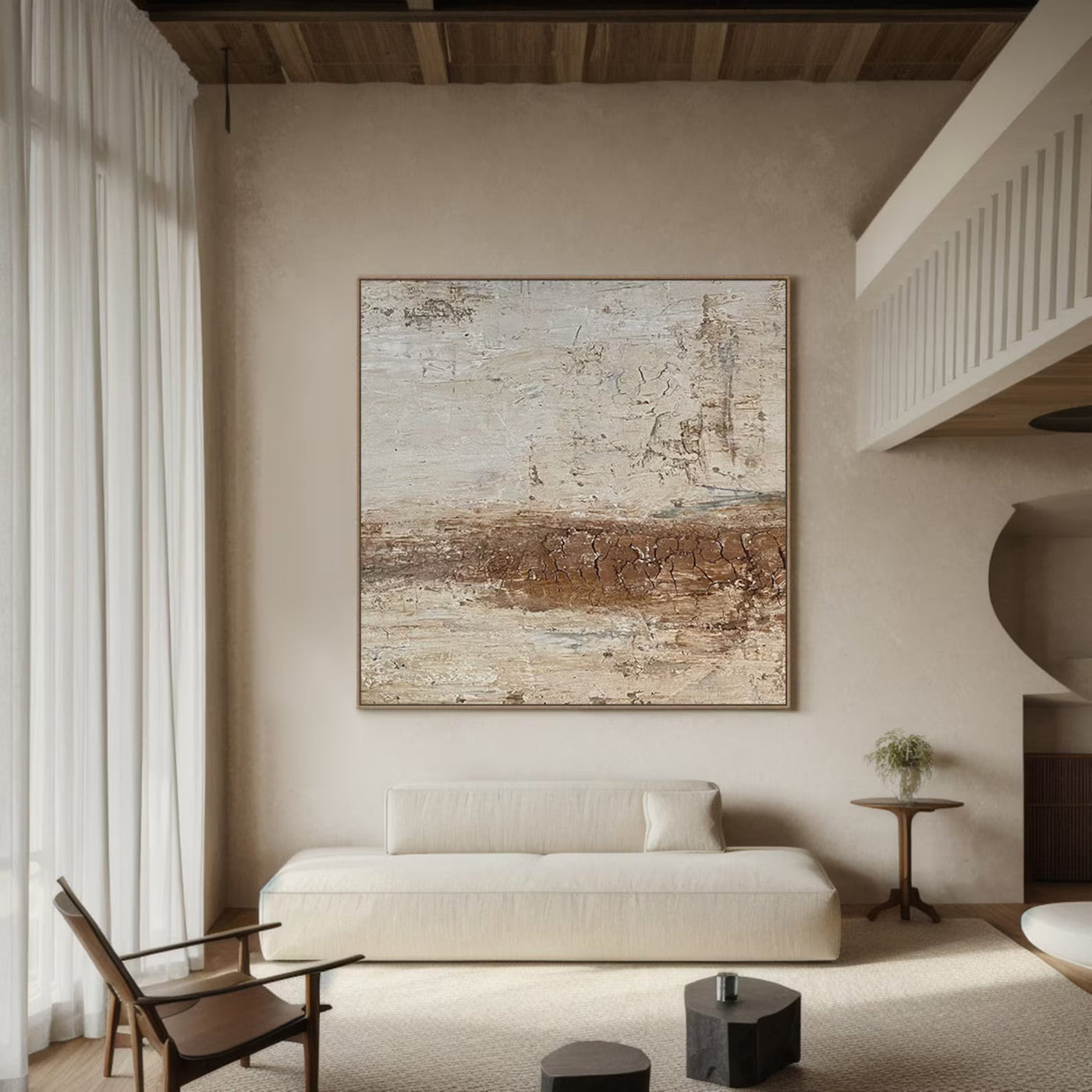 Textured Neutral Rusticity | Brown Beige