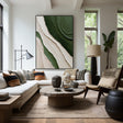 Textured Nature Flow | Green Beige
