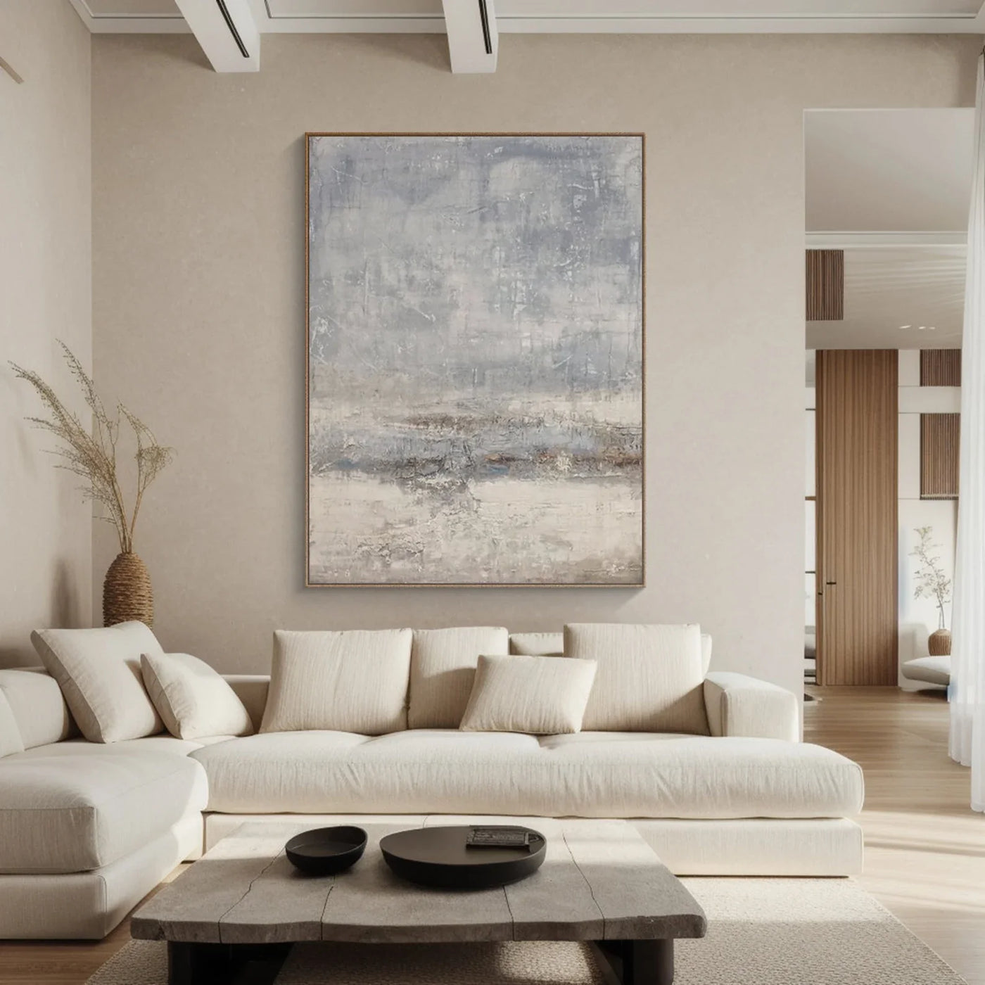 Textured Neutral Serenity | Grey Beige