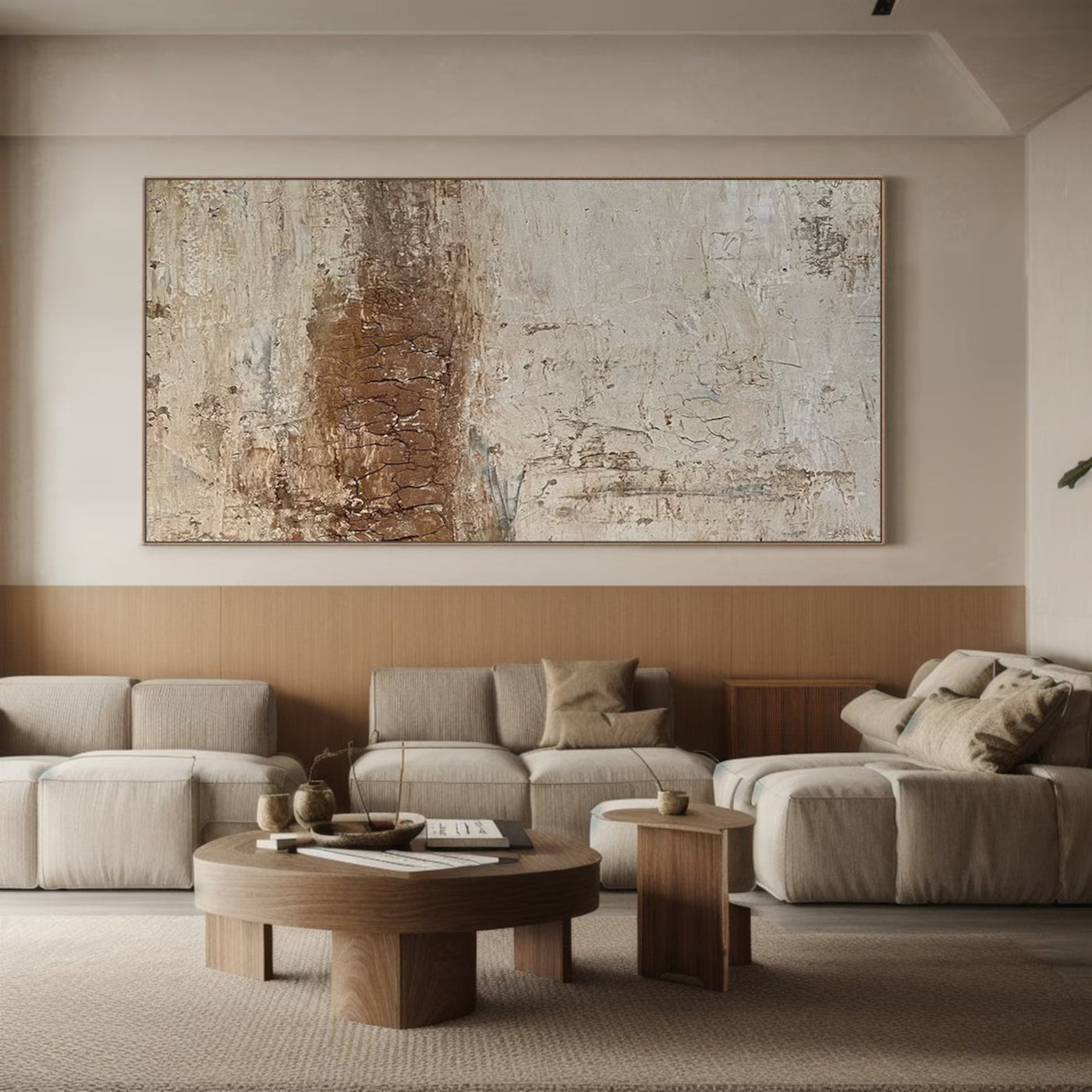 Textured Neutral Rusticity | Brown Beige
