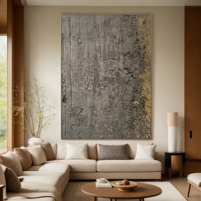Textured Neutral Luxury | Gold Crackle