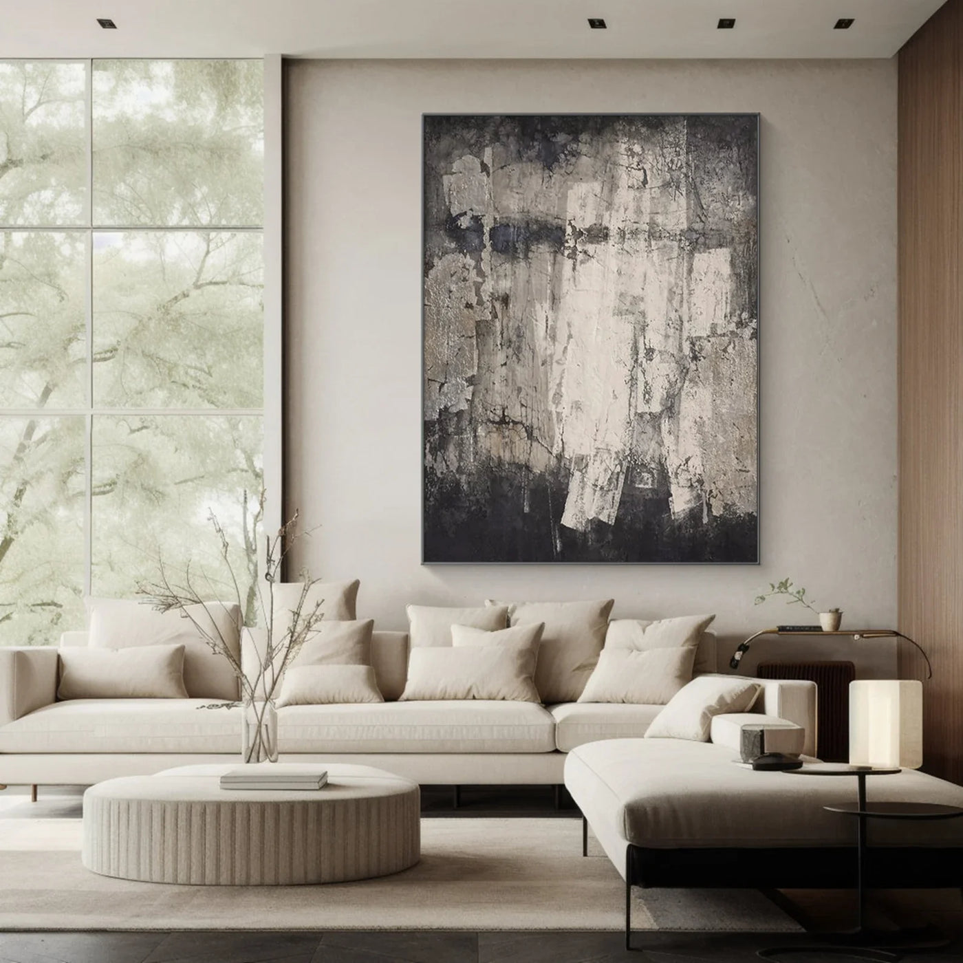 Textured Monochrome Elegance | Grey White