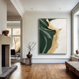 Textured Abstract Opulence | Green Gold