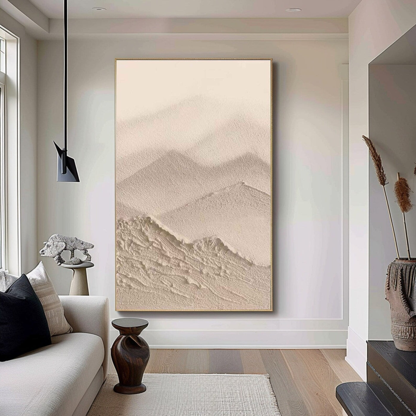 Textured Mountain Serenity | Beige Haze