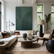 Textured Geometric Depth | Green Minimal
