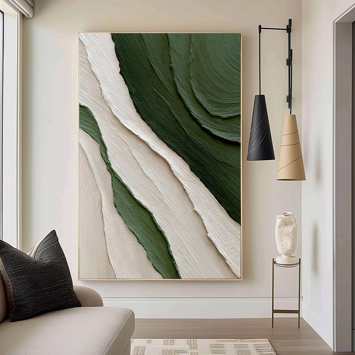 Textured Nature Flow | Green Beige
