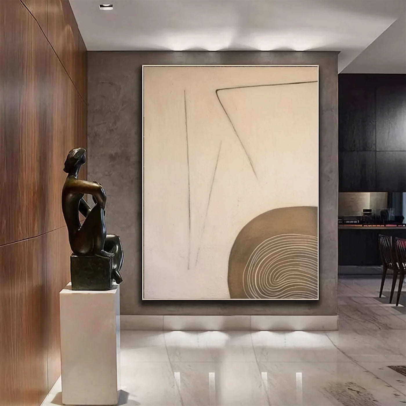 Textured Minimalist Opulence | Umber Swirl