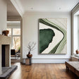 Textured Abstract Flow | Green White
