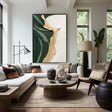 Textured Abstract Opulence | Green Gold