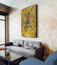 Textured Splatter Vibrancy | Golden Backdrop