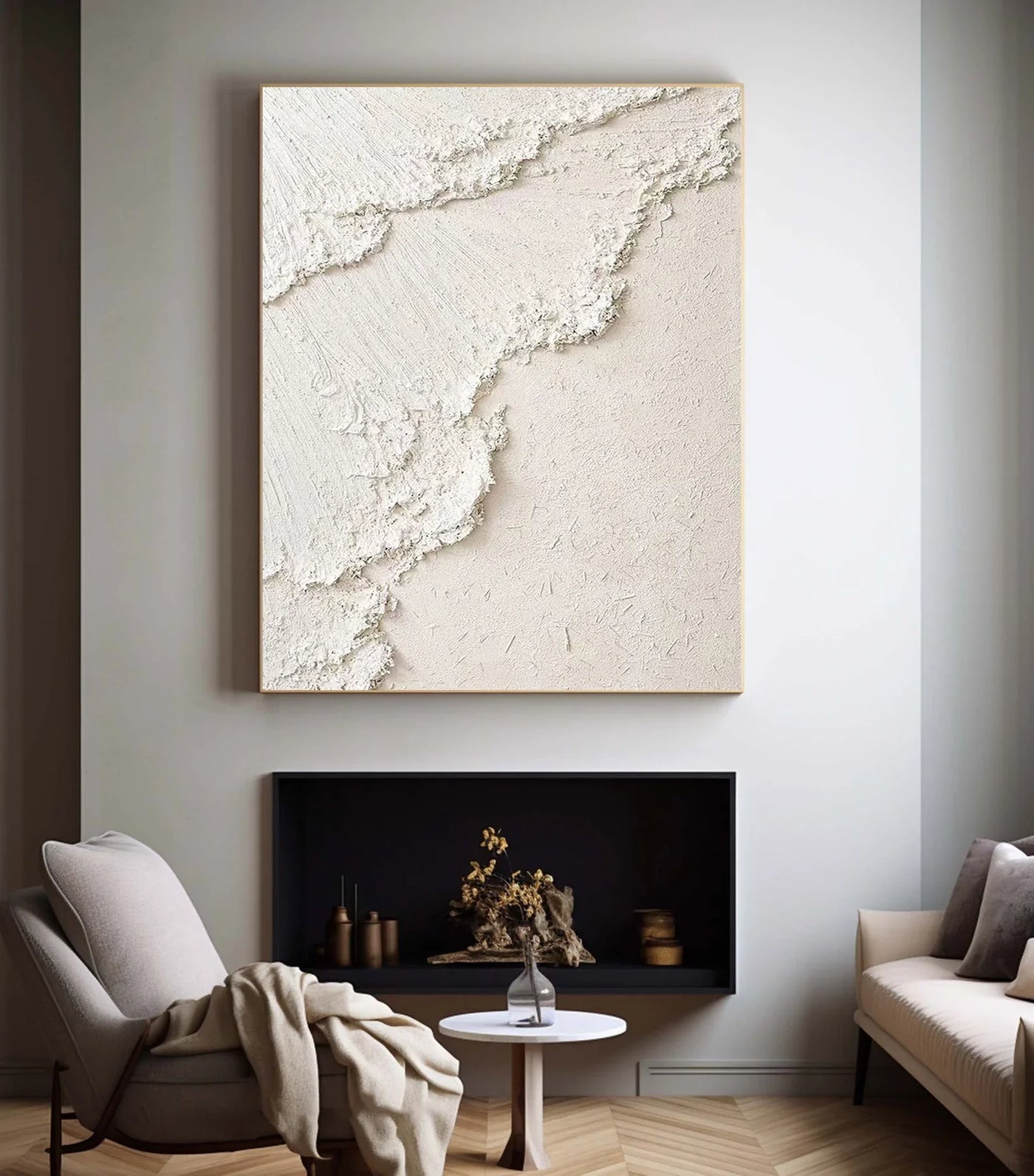Textured Minimalist Serenity | White Textures