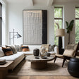 Textured Geometric Contrast | Grey Black