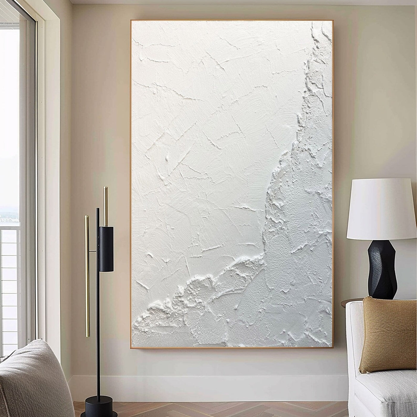 Textured Monochrome Elegance | White Artistry