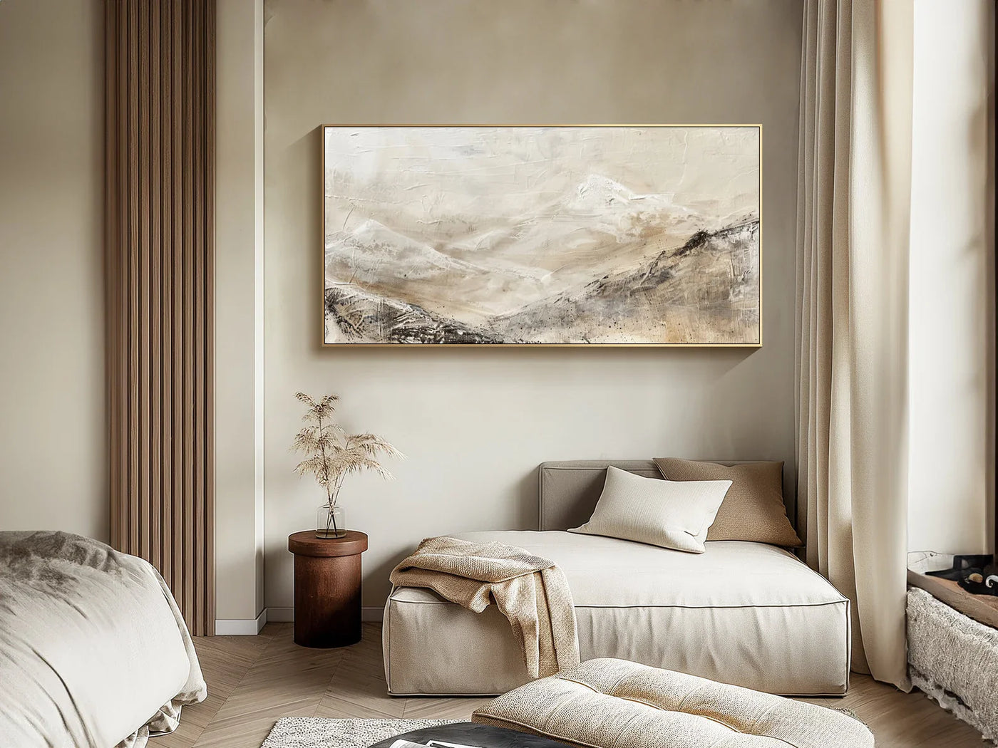 Textured Neutral-toned Minimalist Art | Tranquil Sophistication