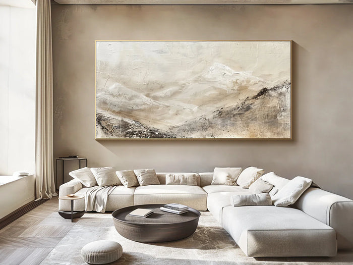 Textured Neutral-toned Minimalist Art | Tranquil Sophistication