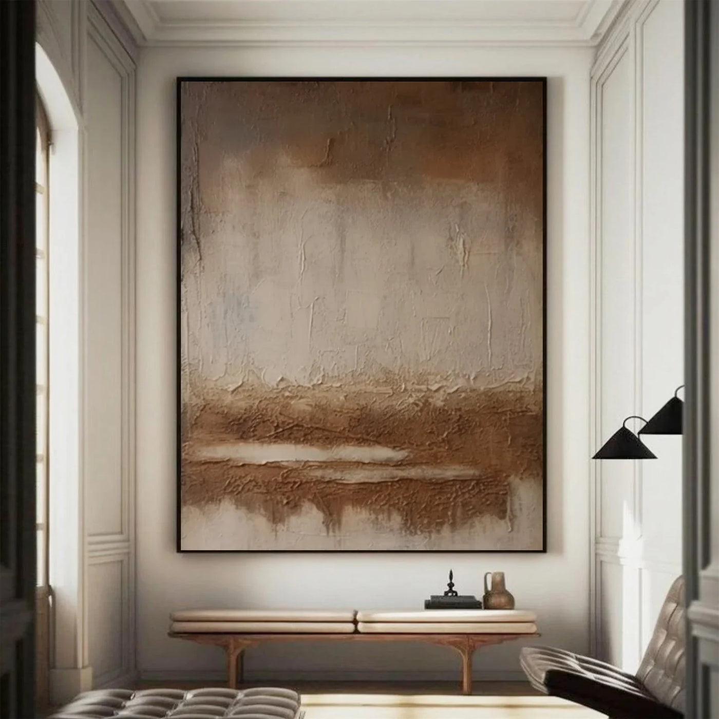 Textured Earthy Serenity | Brown Beige