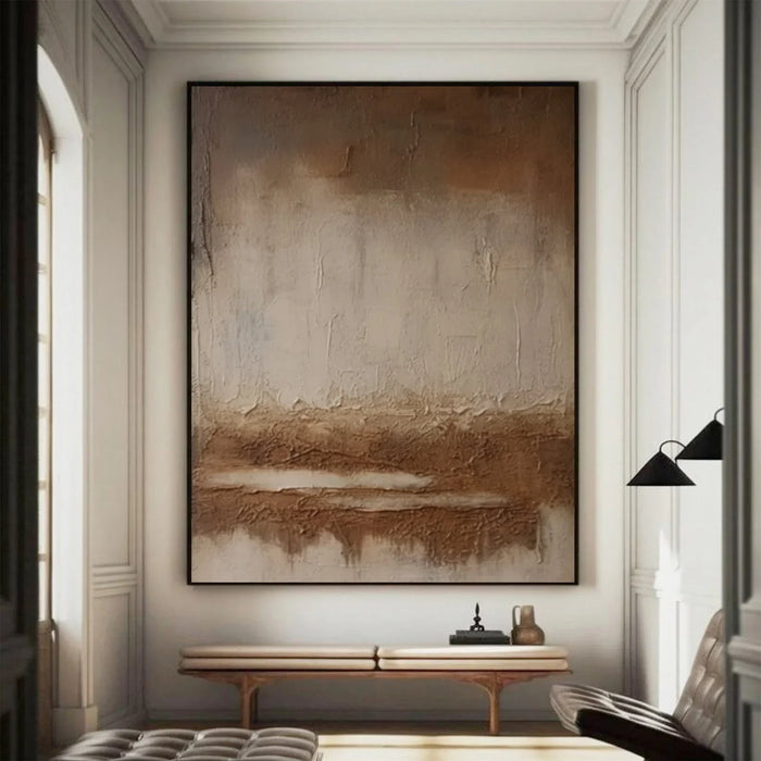 Textured Earthy Serenity | Brown Beige