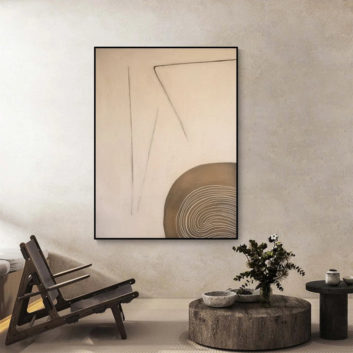 Textured Minimalist Opulence | Umber Swirl