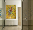 Textured Splatter Vibrancy | Golden Backdrop