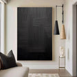 Textured Monochrome Lines | Black Artistry