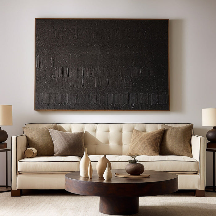 Textured Monochrome Depth | Black Elegance
