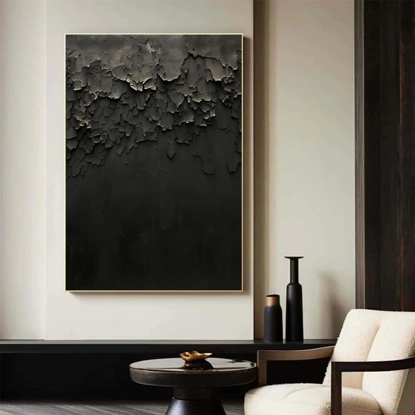 Textured Black Elegance | Monochrome Artistry